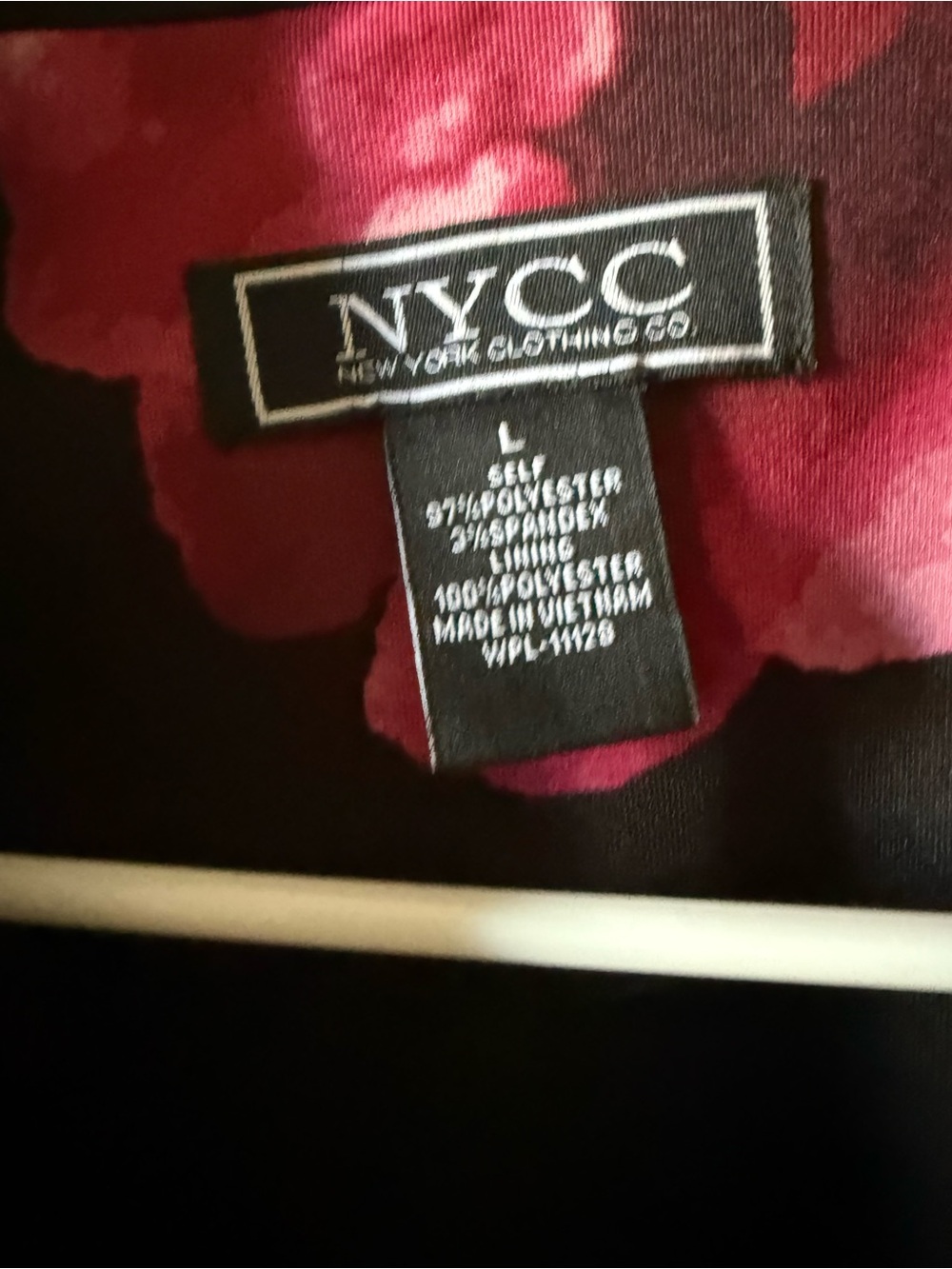 NYCC Floral Black and Fuchsia Single-Button Blazer - Picture 4 of 5